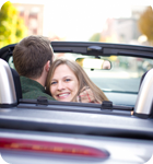 Couple driving